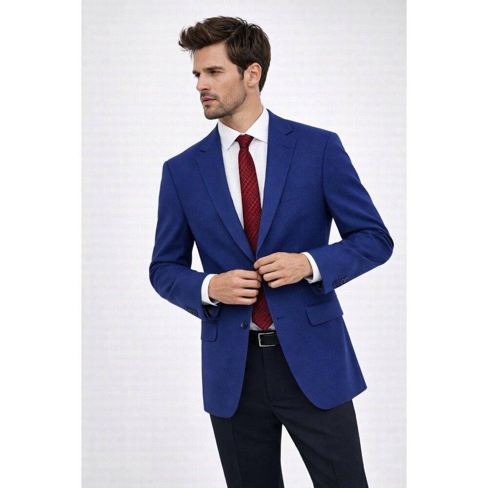 COLE HAAN GRAND OS jacket blazer sport coat blue 46R unstructured unlined